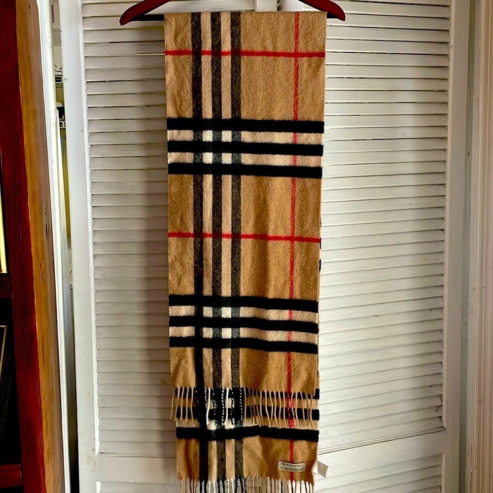 Frayed Hem Cashmere Check Motif Scarf - 168x30 CM